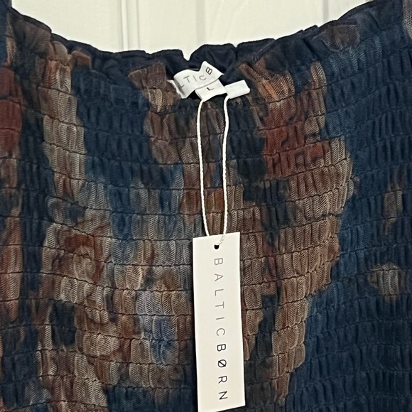 Baltic Born Navy and Brown Floral Maxi Dress - Picture 3 of 3